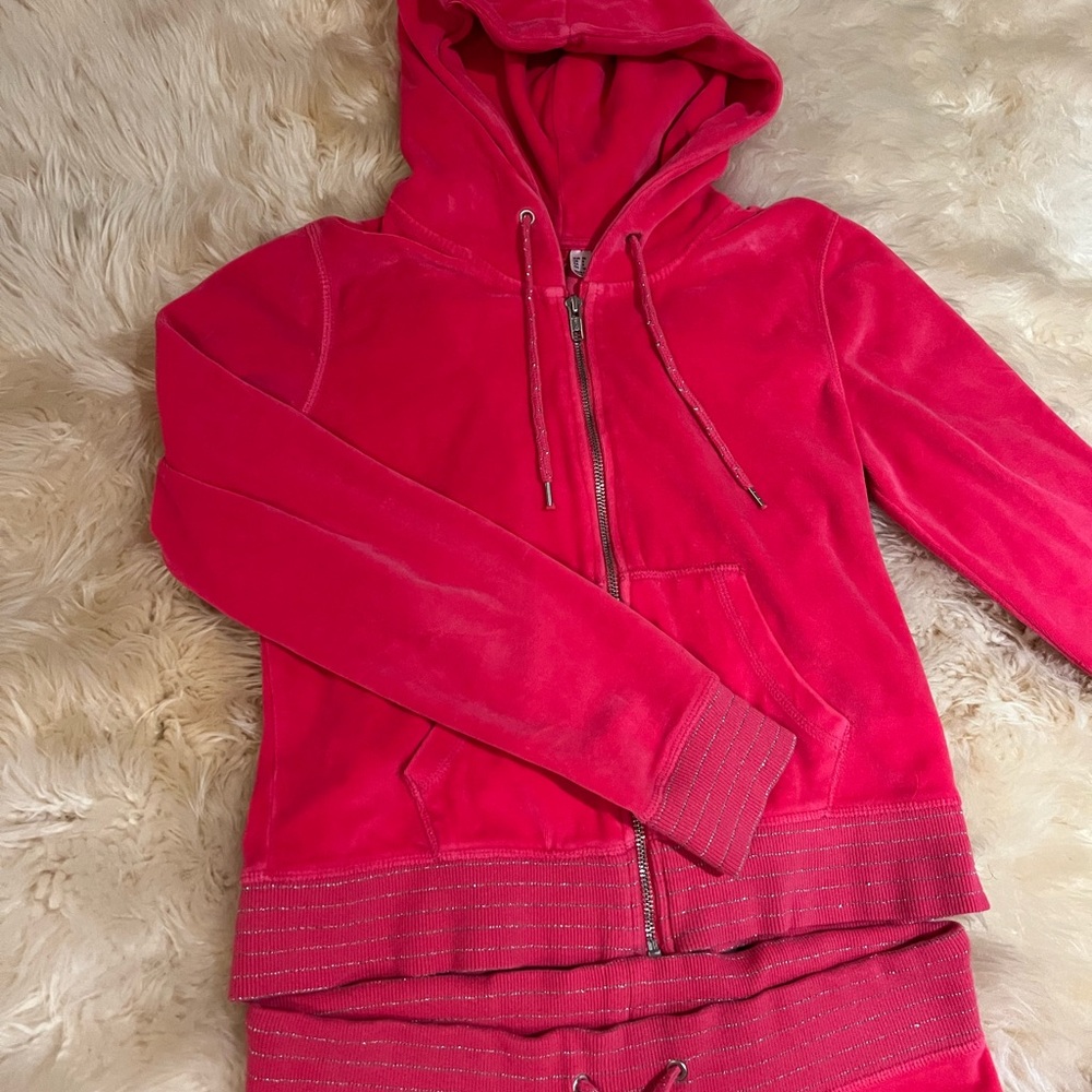 Vibrant Pink Hoodie and Pants Set